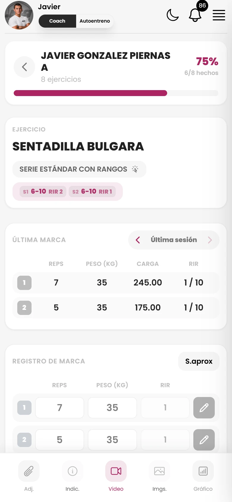 Librería en la app del cliente