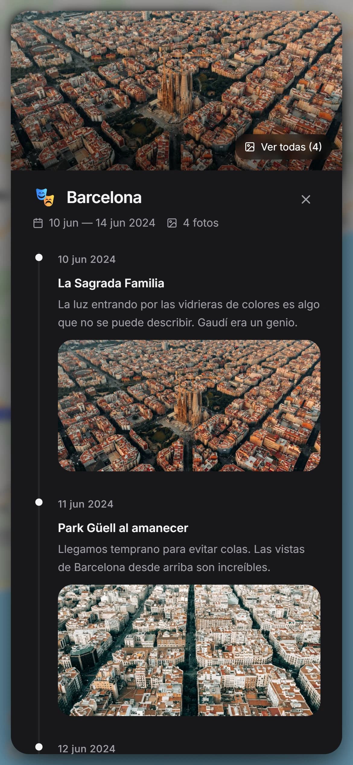Diario de un lugar en el móvil